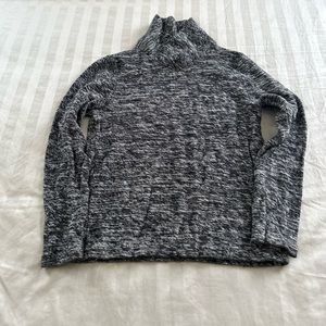 Men’s Express Pull Over Shawl Sweater, Size M, Black and Grey